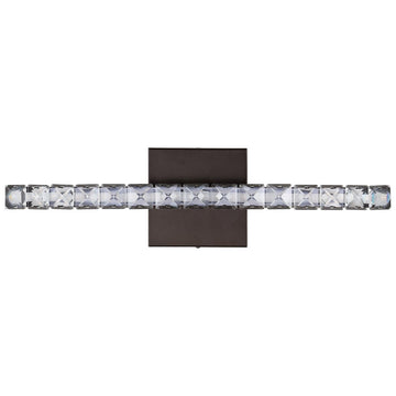 Alyson 18" Bohemian Industrial Iron/Acrylic Integrated LED Vanity Light - JONATHAN Y